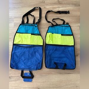 Set of Two Multipurpose Hanging Car Caddies or Storage Organizers w/ Adj Straps